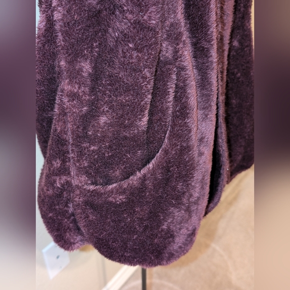 French Laundry Deep Purple Hooded Teddy Vest - Picture 5 of 7